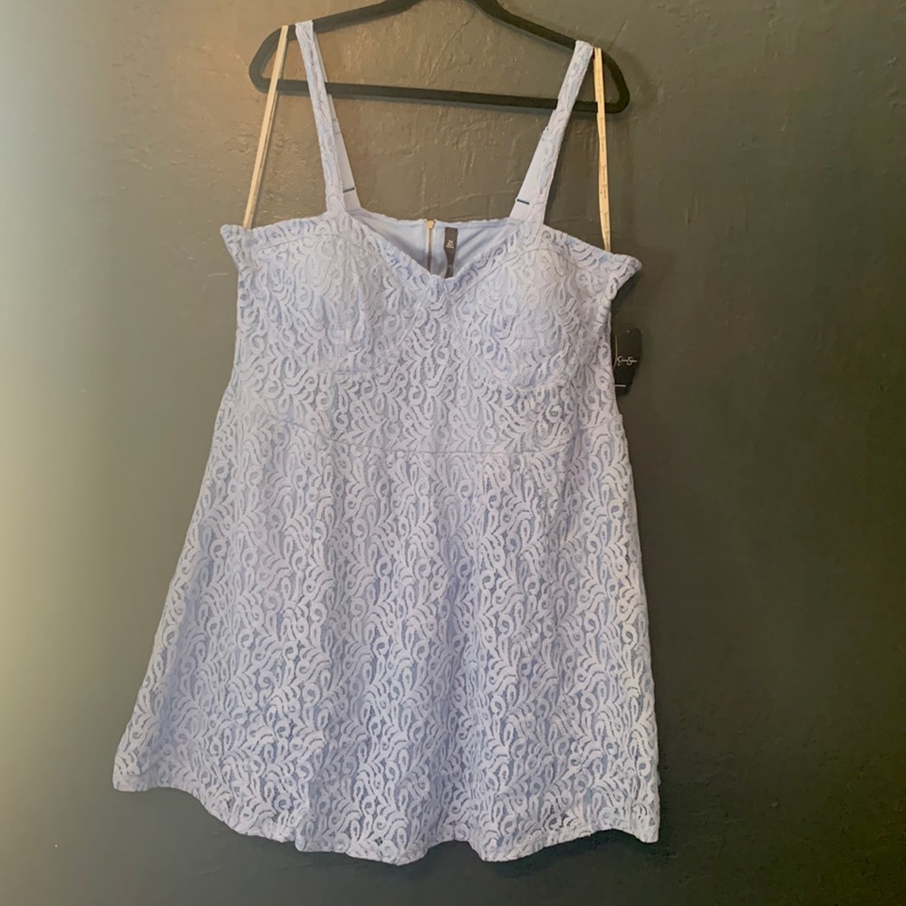 Jessica Simpson 2xl Baby blue lace dress.